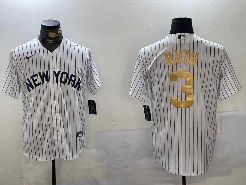 Men's New York Yankees #3 Babe Ruth White Pinstripe Fashion Cool Base Jersey,We sell and wholesale Men's New York Yankees #3 Babe Ruth White Pinstripe Fashion Cool Base Jersey on line form chian!